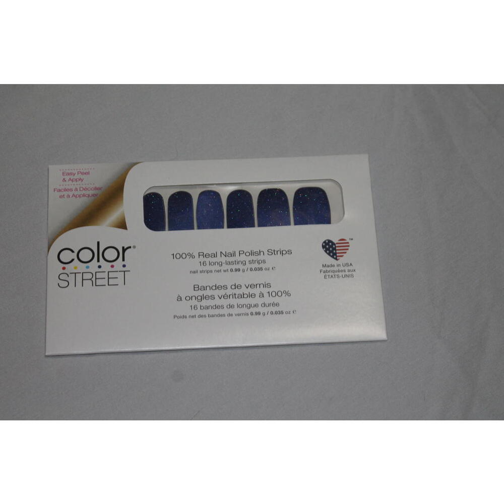 Color Street 100% Real Nail Polish Strips - Blue Sparkle